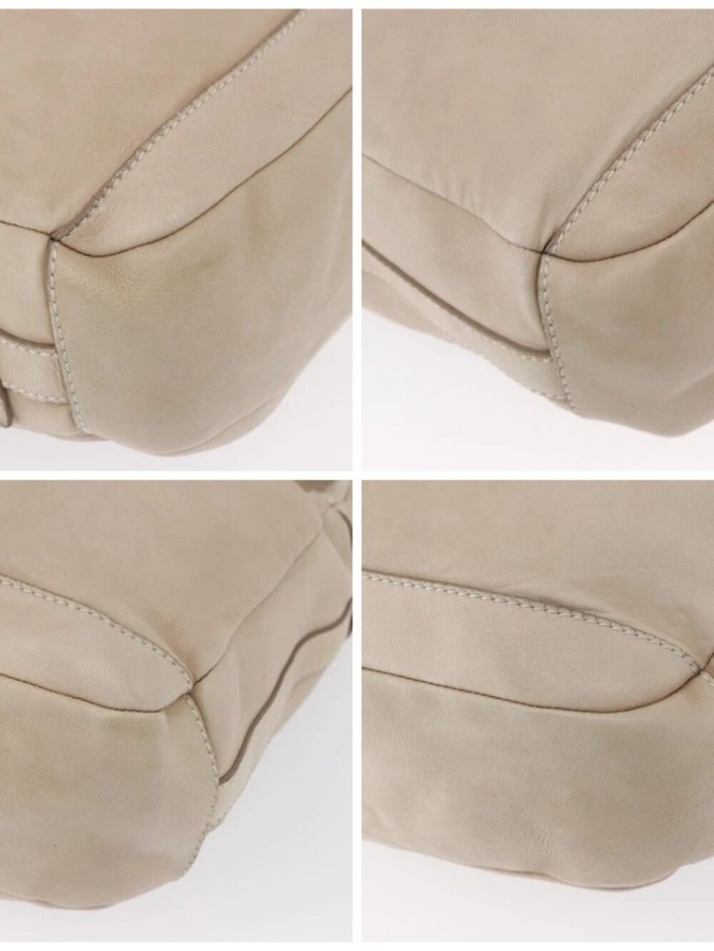 BURBERRY Shoulder Bag Leather Beige Gold Auth - Picture 16 of 16